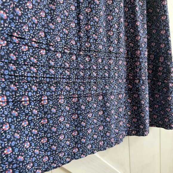 Marine Layer Lola 3/ Balloon Sleeve Midi Dress Floral Blue XL - Picture 6 of 10